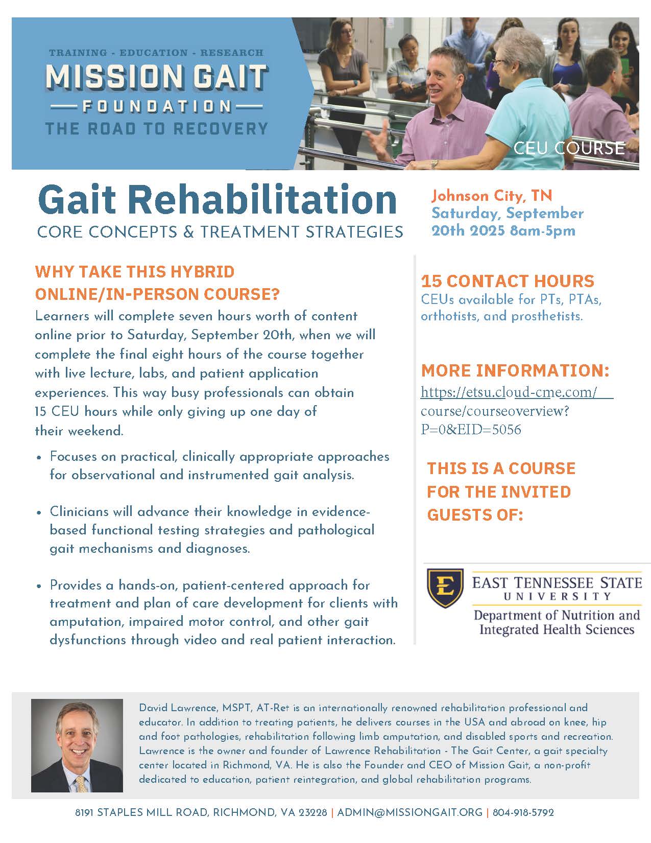 Mission Gait Training Banner